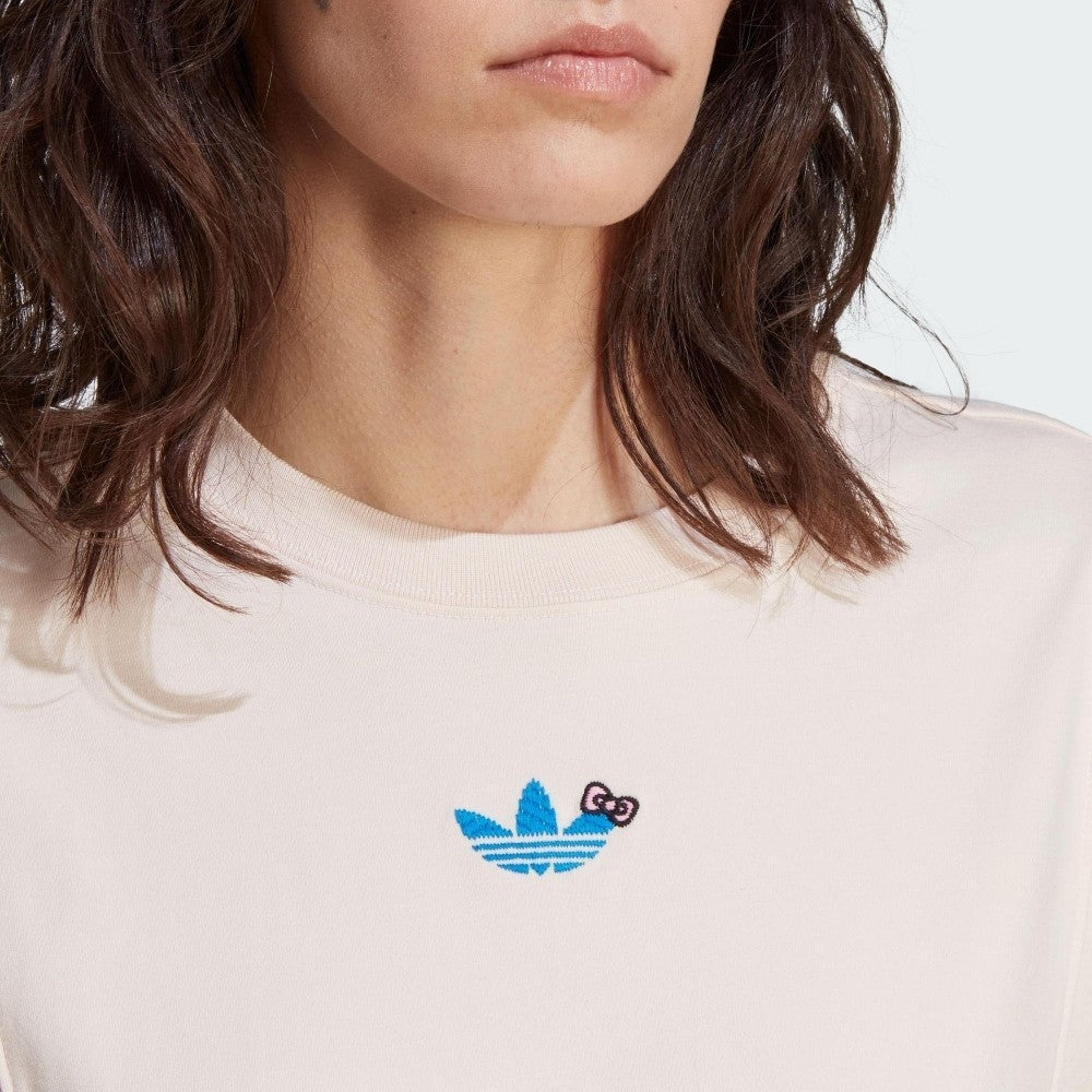 Adidas Originals x Hello Kitty Pink Trefoil Bow Women's Top New
