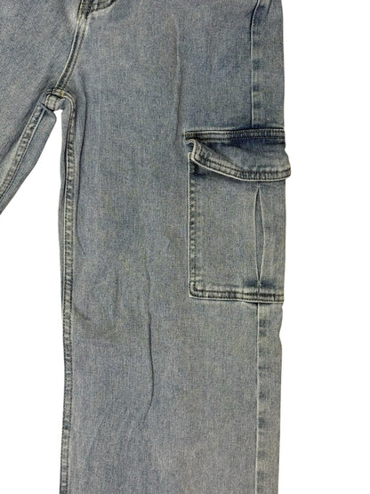 Redial Blue Loose Fit Cargo Jeans Size 8