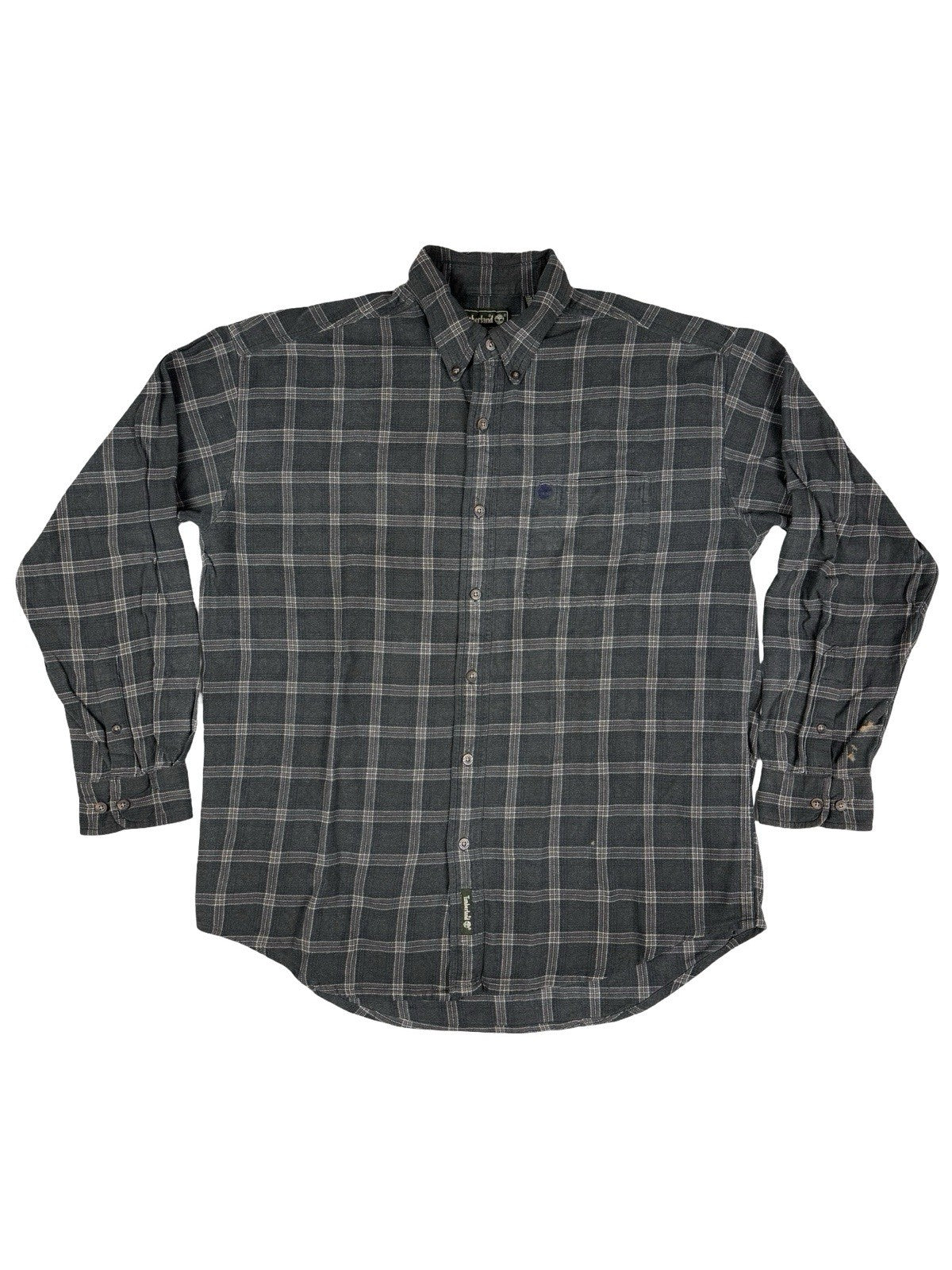 Timberland Cotton Purple Plaid Flannel Lumberjack Shirt Large