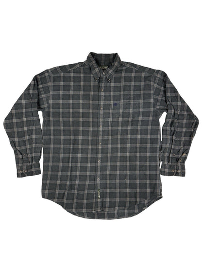 Timberland Cotton Purple Plaid Flannel Lumberjack Shirt Large