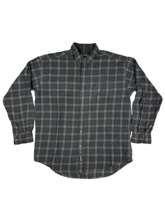 Timberland Cotton Purple Plaid Flannel Lumberjack Shirt Large