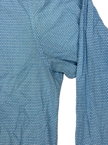 Tommy Hilfiger Blue Polka Dot Collared Shirt Large