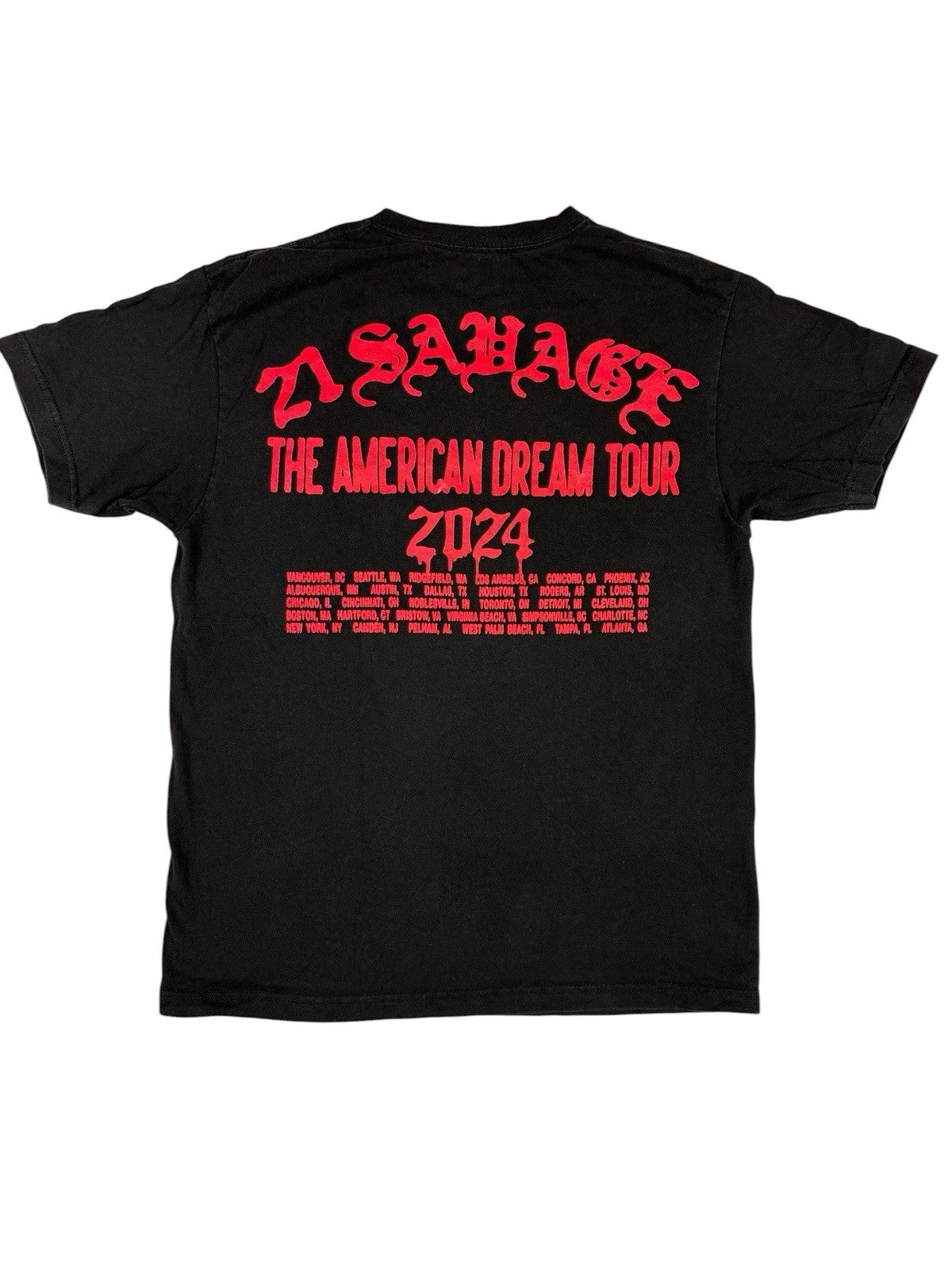 21 Savage Slaughter Gang American Dream Tour Black Rap Top Medium