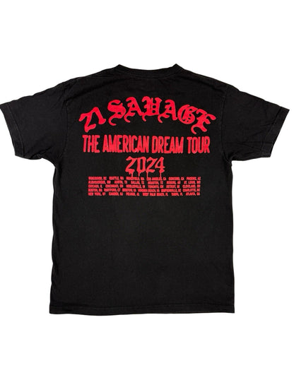 21 Savage Slaughter Gang American Dream Tour Black Rap Top Medium