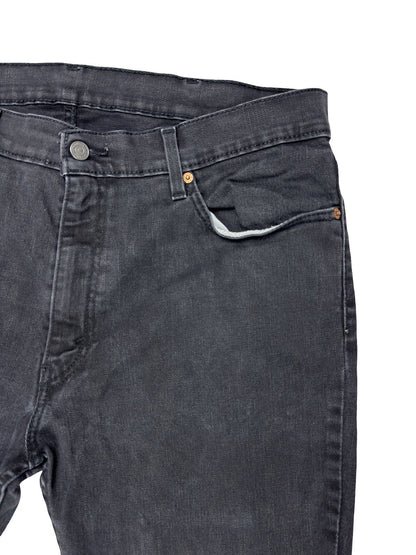 Levi's 511 Slim Fit Straight Leg Black Denim Jeans 38W 30L