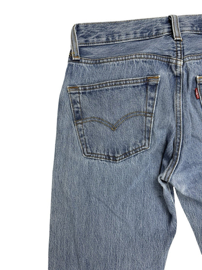 Levi's 501 Light Blue Straight Leg Denim Jeans 28W 30L