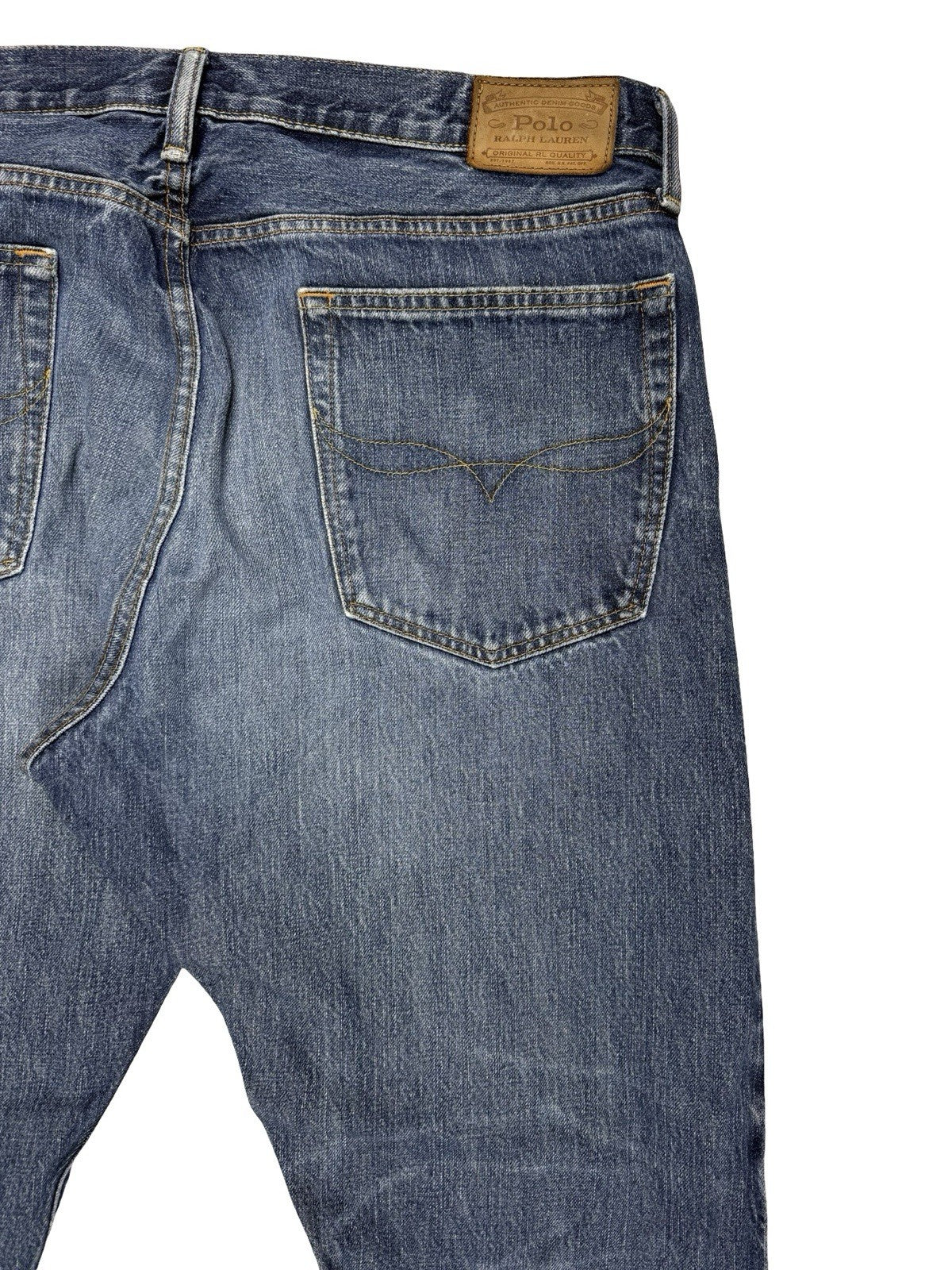 Polo Ralph Lauren Blue Hampton Relaxed Straight Denim Jeans 36W 32L