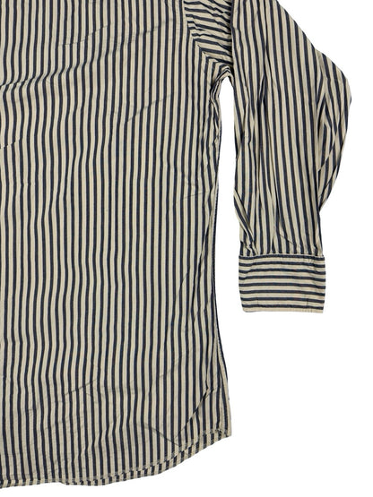 Vintage 80's Panhandle Slim Beige Striped Cotton Shirt 2XL (18x36)