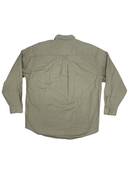 Eddie Bauer Beige Heavy Cotton Collared Shirt Medium