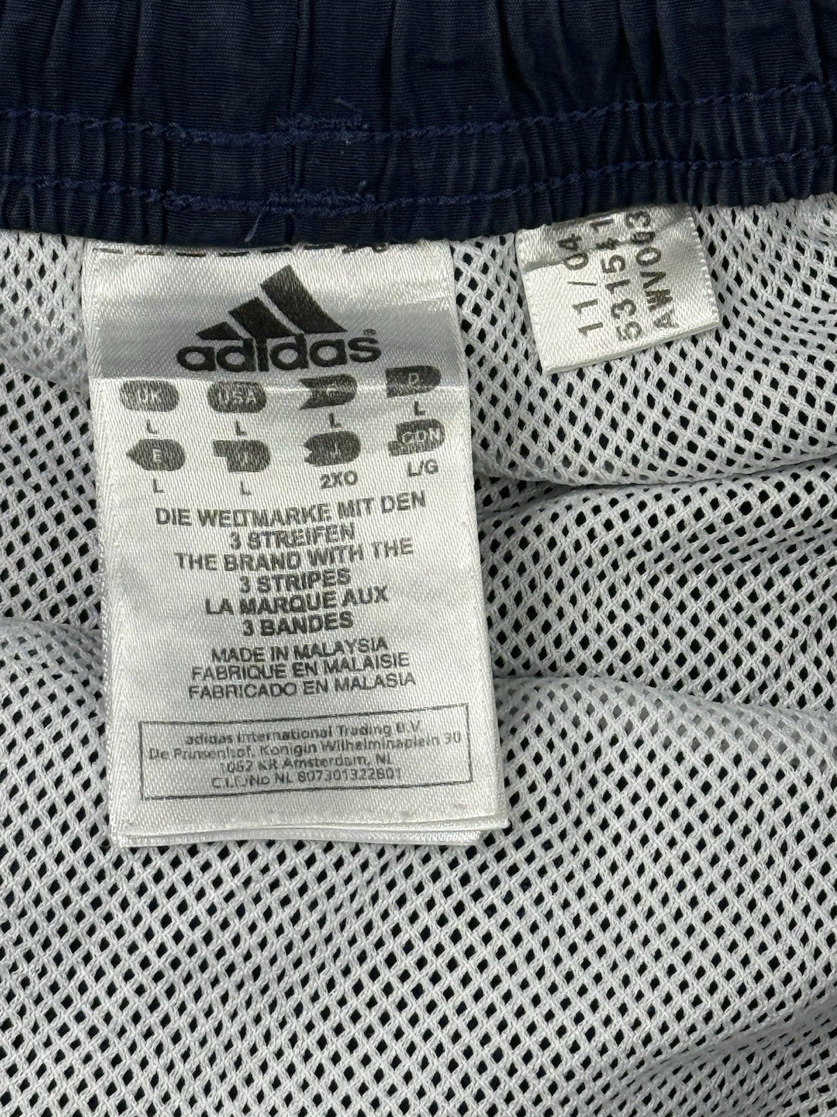 Adidas Blue Retro Y2K 00's Swim Trunk Shorts Large