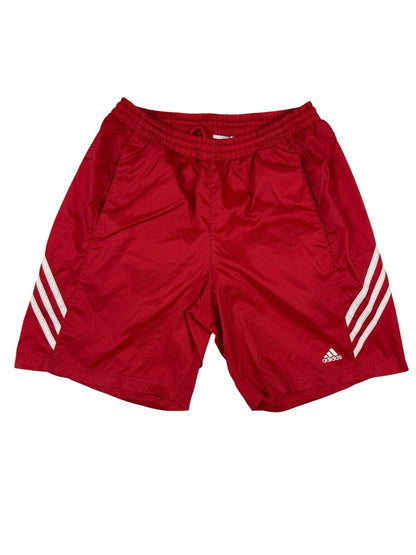 Adidas Red Y2K 00's Lined Nylon Sport Swim Shorts Small