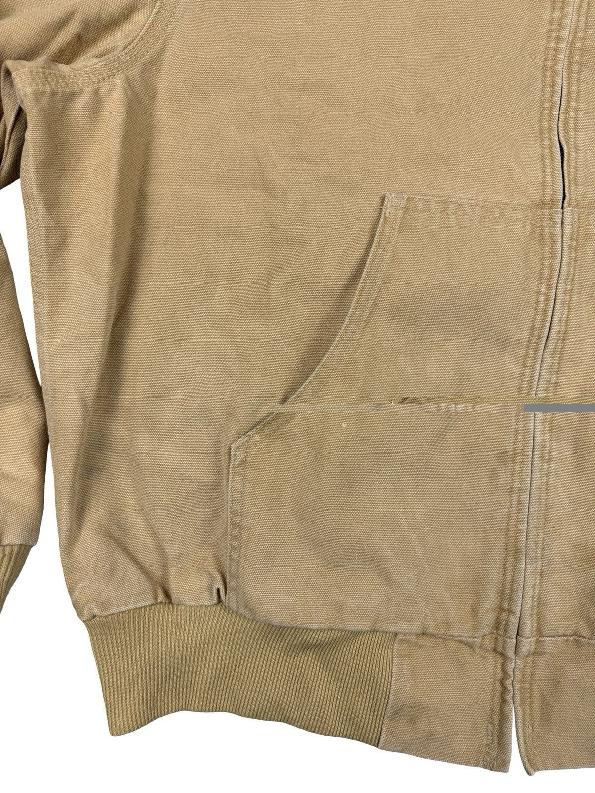 Carhartt Vintage 90s JQ295 Wheat Brown Quilted Canvas Active Jacket Large USA