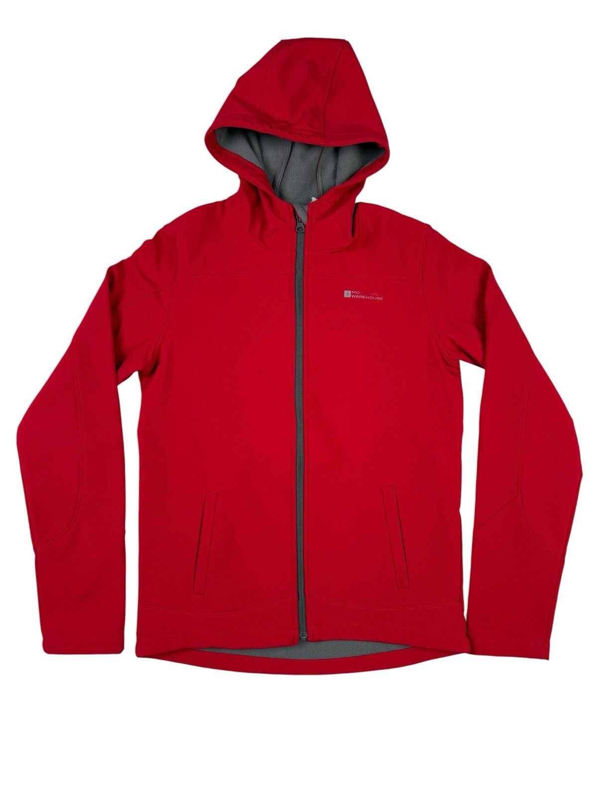 Mountain Warehouse Red Softshell Fleece Lined Hooded Zip Jacket Age 13