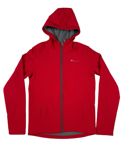 Mountain Warehouse Red Softshell Fleece Lined Hooded Zip Jacket Age 13