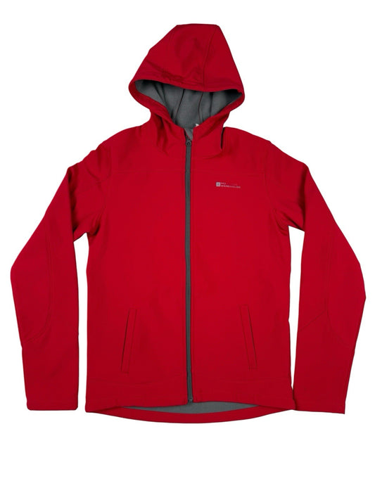 Mountain Warehouse Red Softshell Fleece Lined Hooded Zip Jacket Age 13
