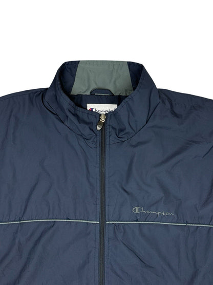 Champion Blue Retro Zip Polyester Jacket 2XL