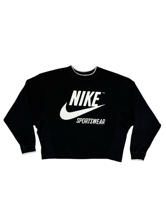 Nike Archive Black Printed Retro Jumper XS