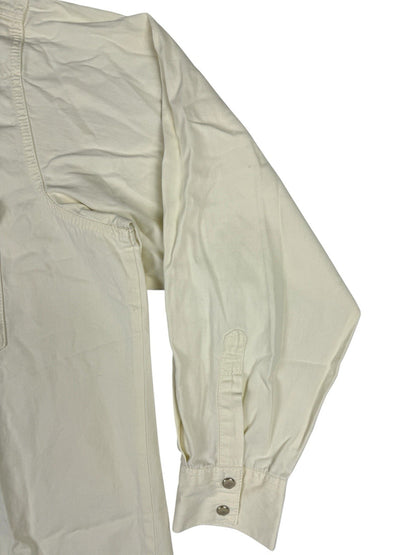 Lee Vintage 90s Off White Pearl Snap Shirt Large