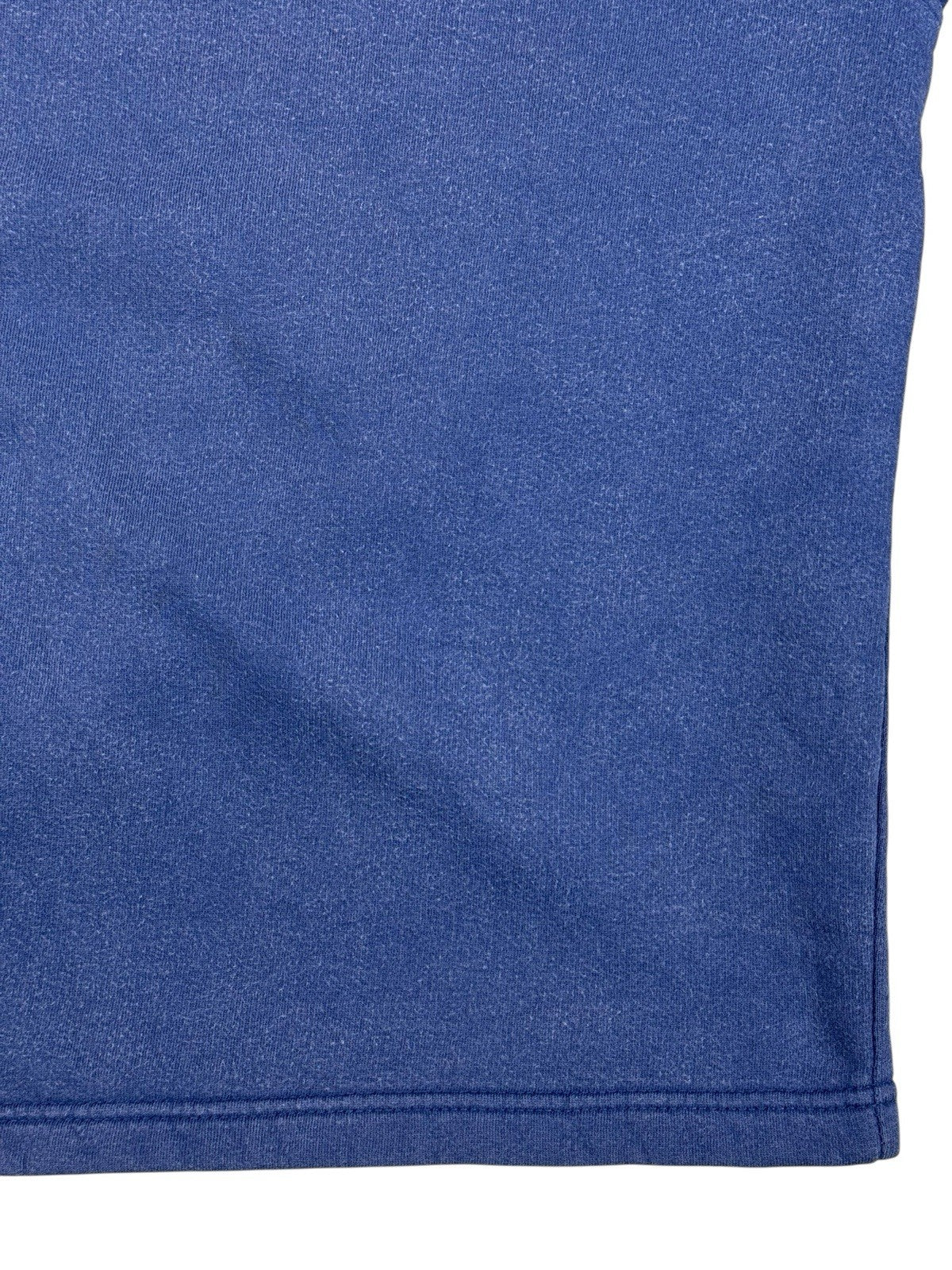 Adidas Vintage Blue Striped V-Neck Jumper Large