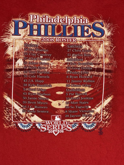 Philadelphia Phillies Red 2008 World Series Champions Top XL