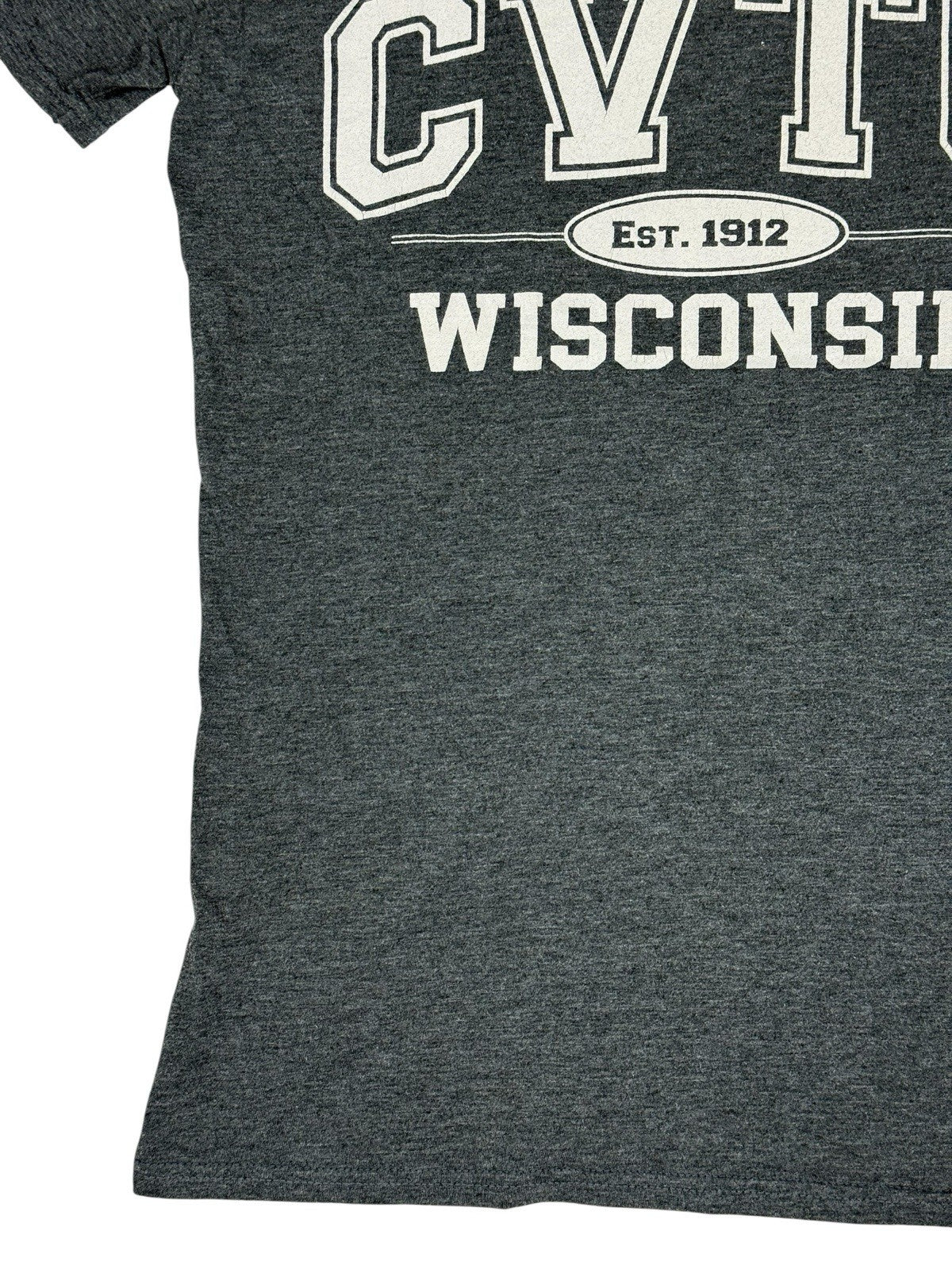 Chippewa Valley Technical College Retro Grey Printed USA Sports Top Small