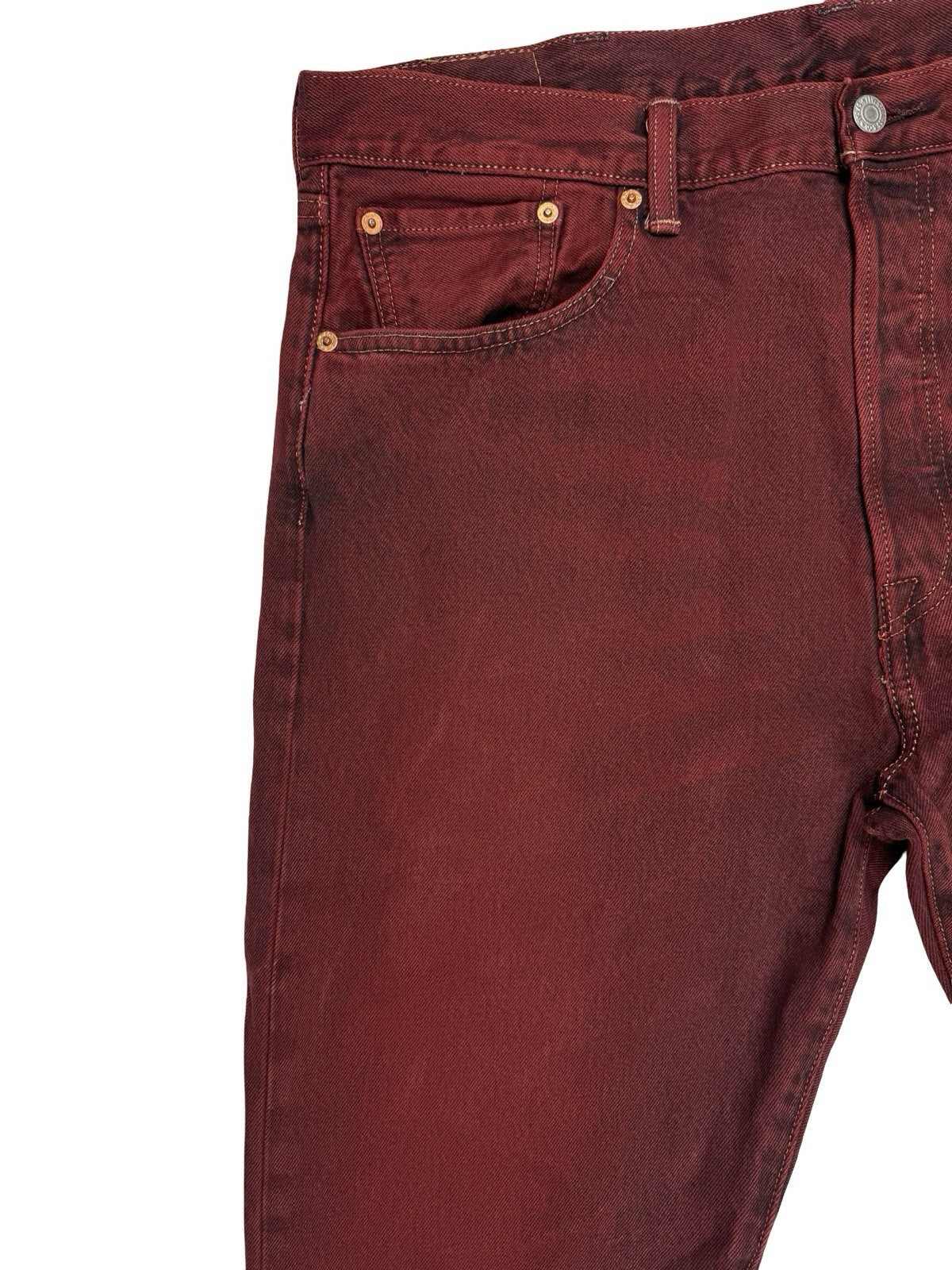 Levi's 501 CT Red Denim Jeans 38W 34L