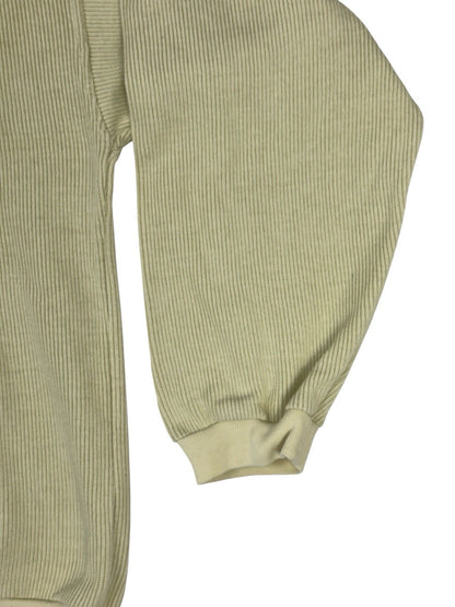 Reebok Retro Cream 1/4 Zip Knit Jumper Medium