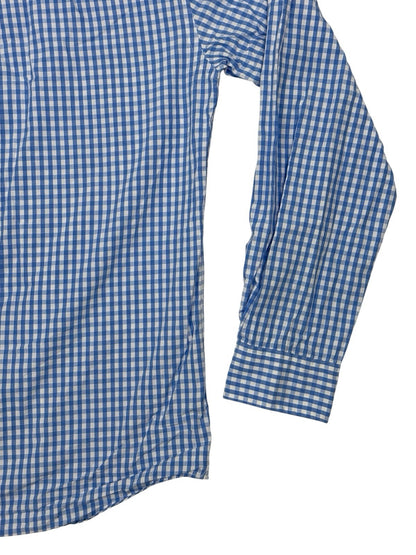 Tommy Hilfiger Blue Check Classic Fit Collared Shirt Large