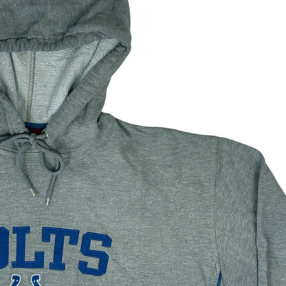 NFL Indianapolis Colts Grey Embroidered American Football Hoodie Large