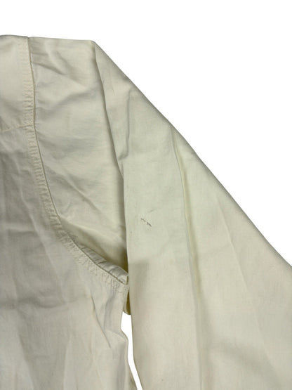 Lee Vintage 90s Off White Pearl Snap Shirt Large