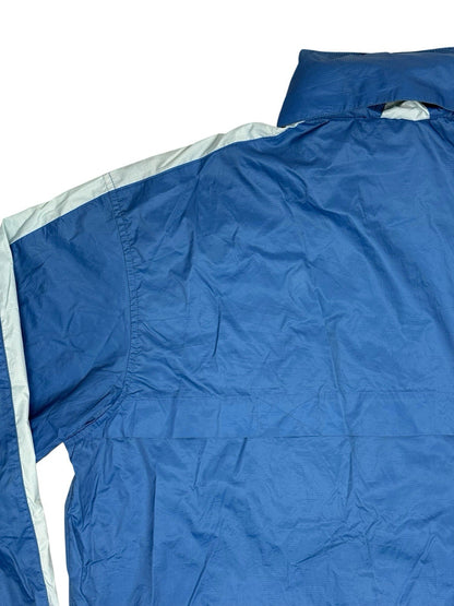 Chaps Blue Retro Nylon Zip Hooded Jacket Large