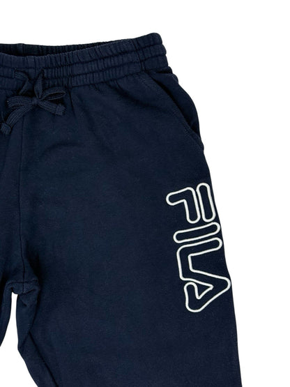 Fila Blue Cotton Blend Embroidered Tracksuit Bottom Youth Large (Age 14)