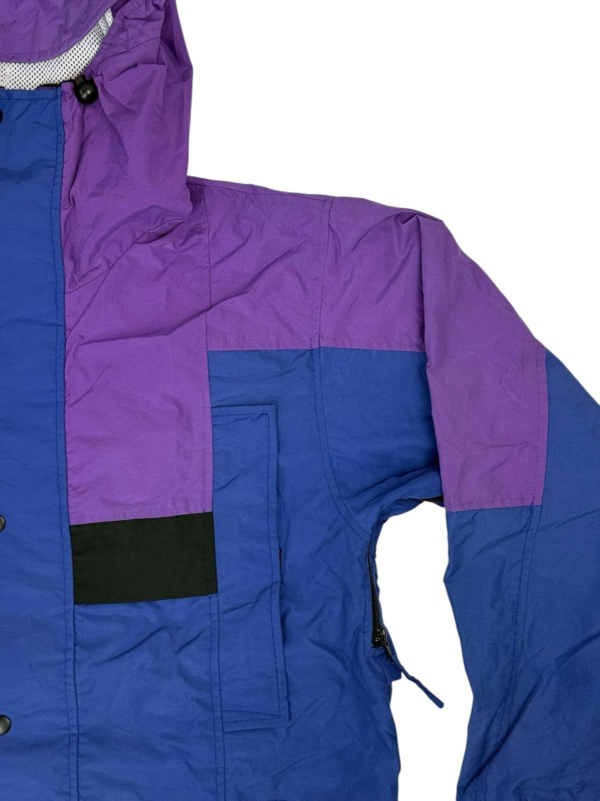 LL Bean Vintage Blue Sunbuster Zip Jacket Medium