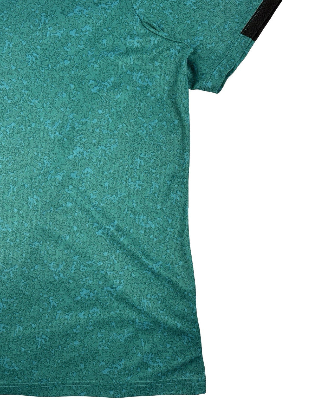 Adidas Green Topography Pattern Climacool Polyester Polo Top XL