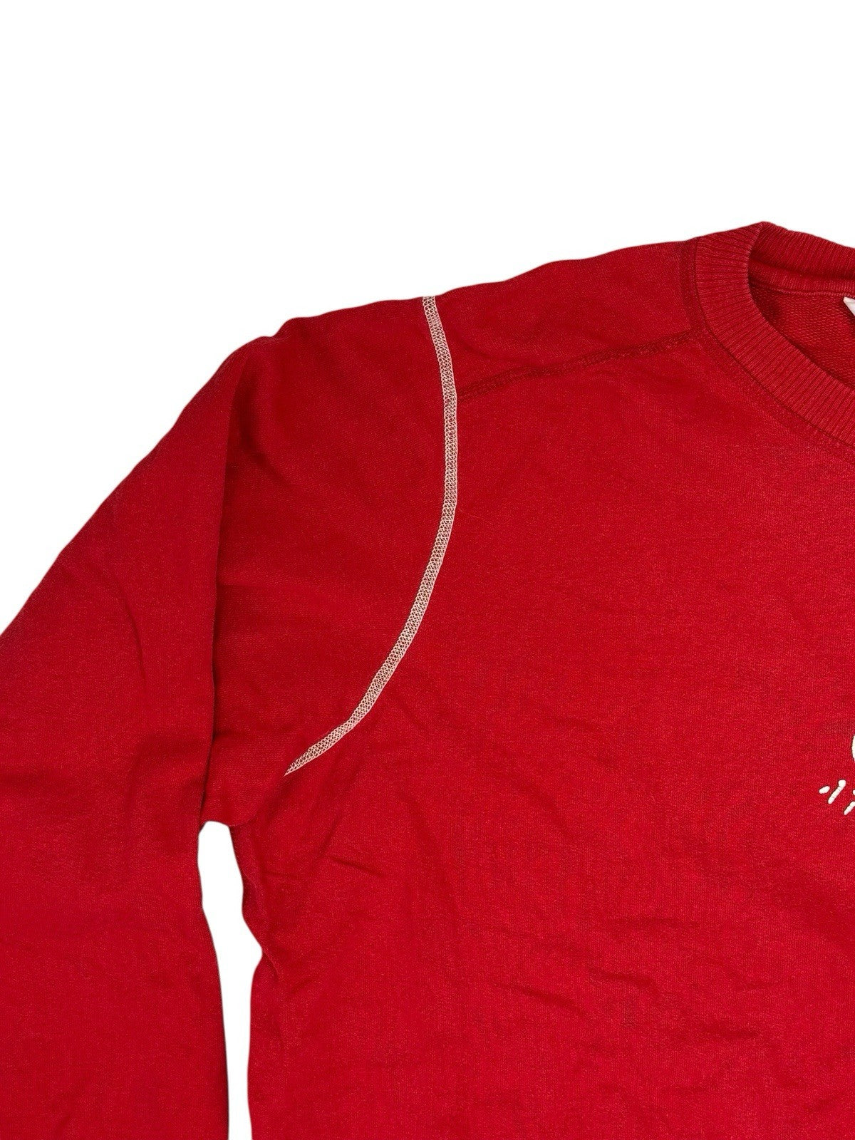 Tommy Hilfiger Red Retro Y2K Printed Cotton Sweater Jumper XL