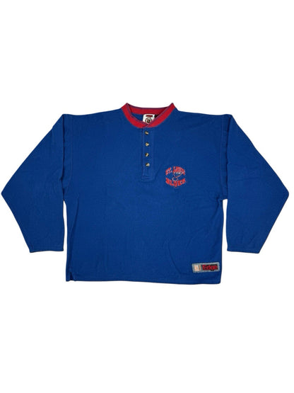 St Louis Blues Vintage NHL Pro Edge Henley Jumper Large