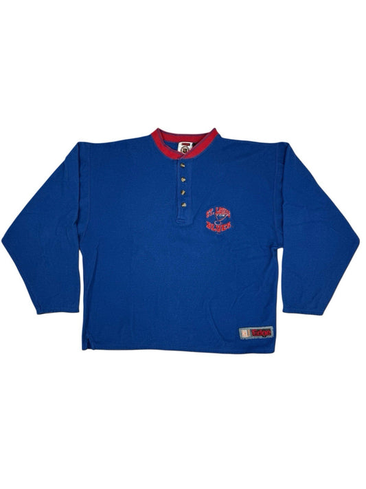 St Louis Blues Vintage NHL Pro Edge Henley Jumper Large