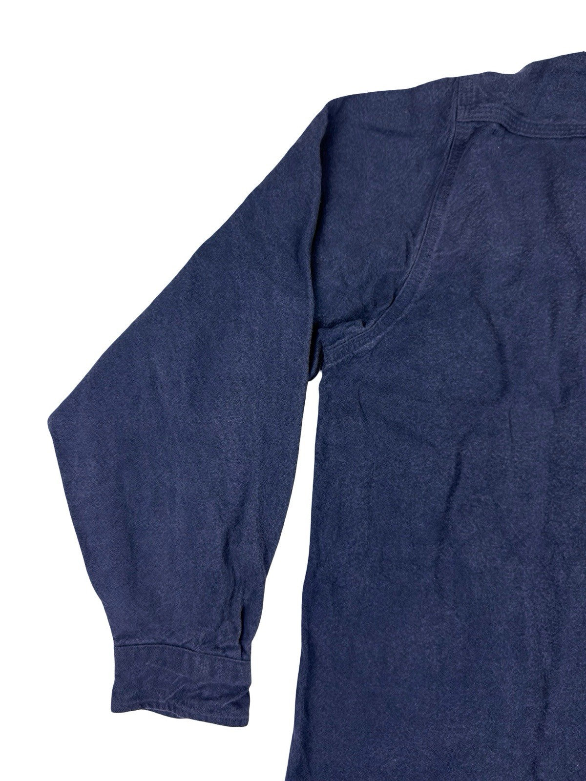 Carhartt Vintage S06 NVY Blue Heavy Cotton Work Shirt 2XL Tall USA