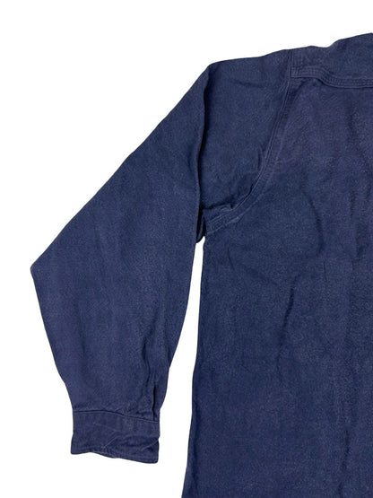 Carhartt Vintage S06 NVY Blue Heavy Cotton Work Shirt 2XL Tall USA