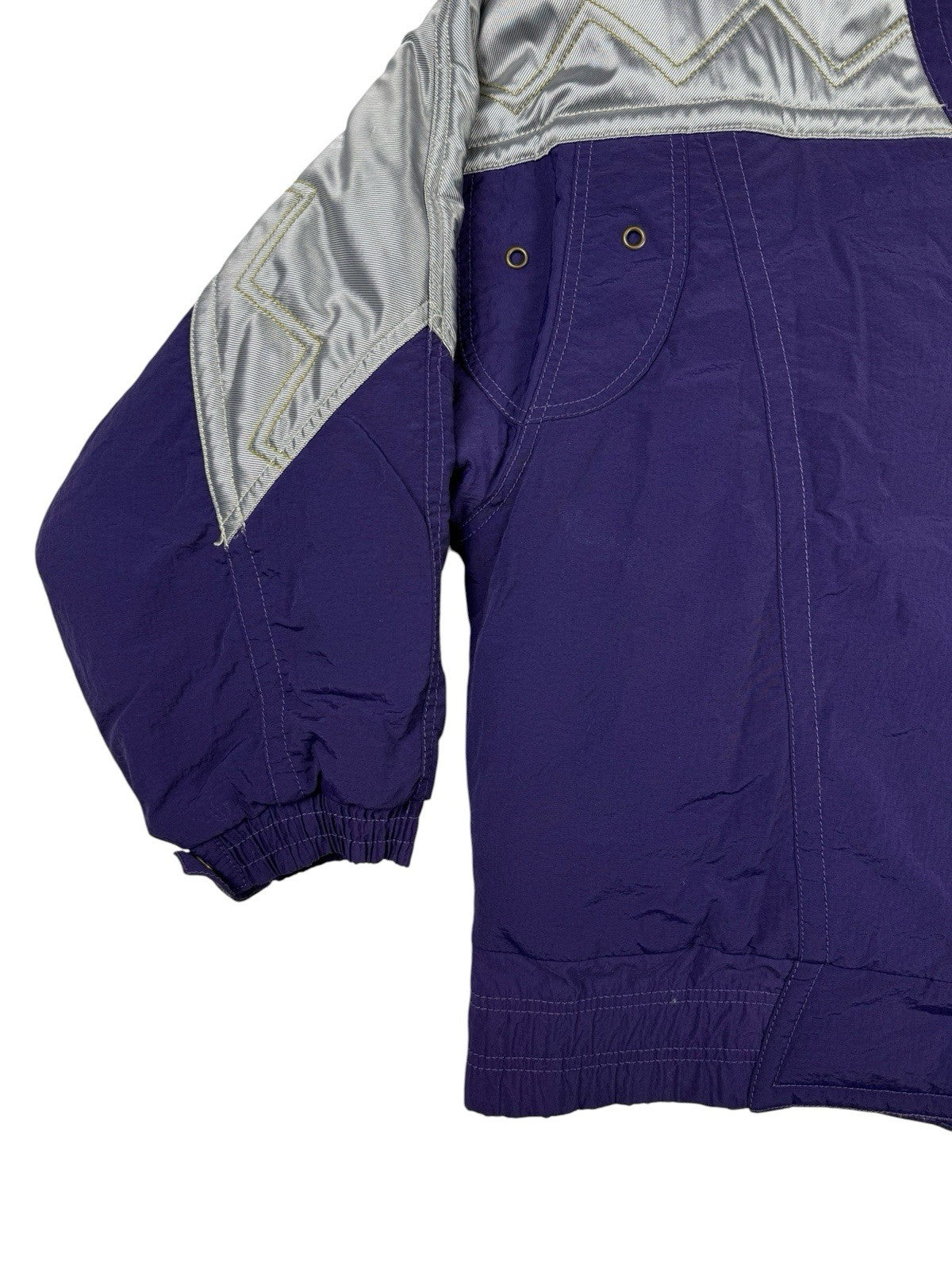 Retro Rodeo Purple Insulated Outdoor Y2K Zip Ski Jacket Women's Size 14