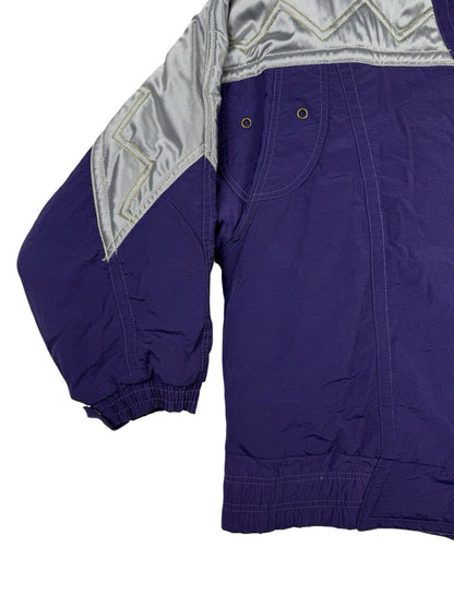 Retro Rodeo Purple Insulated Outdoor Y2K Zip Ski Jacket Women's Size 14