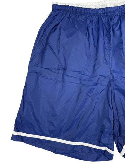 Nike Retro Y2K 00's Blue Lined Spell out Logo Swim Trunk Shorts Large