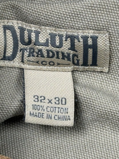 Duluth Beige Cargo Carpenter Denim Jeans 32W 30L