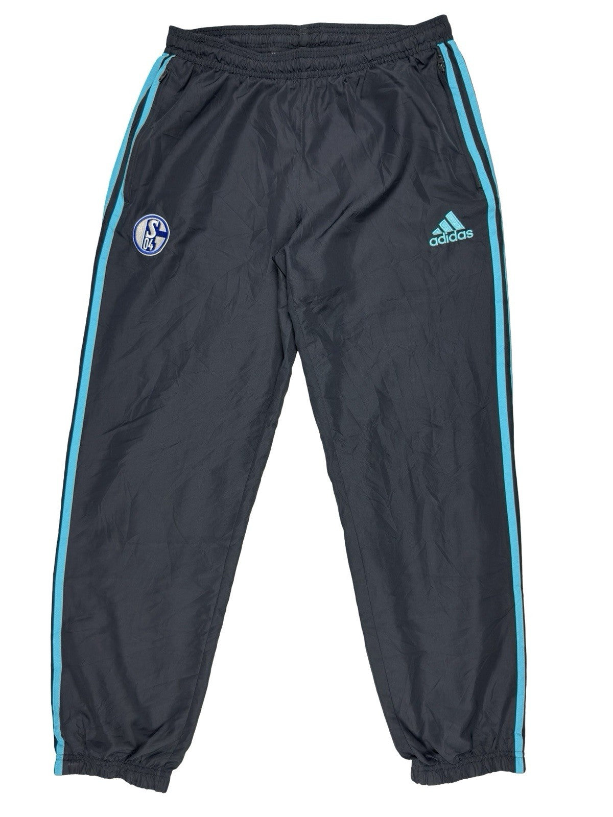Adidas FC Schalke 04 Grey Training Tracksuit Bottoms Large
