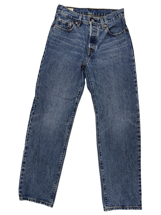 Levi's 501 Women's Blue Denim Straight Fit Jeans 24W 30L