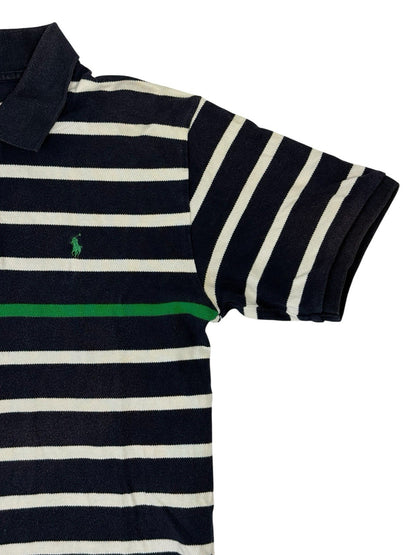 Polo Ralph Lauren Blue Striped Polo Top Size Large (16/18)