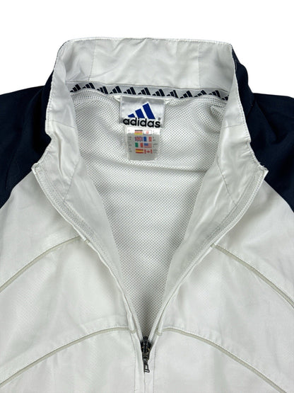 Adidas Vintage White Zip Track Jacket Size 14