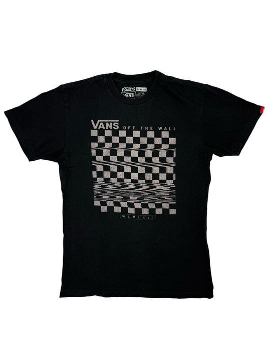 Vans Black Cotton Printed Top Small