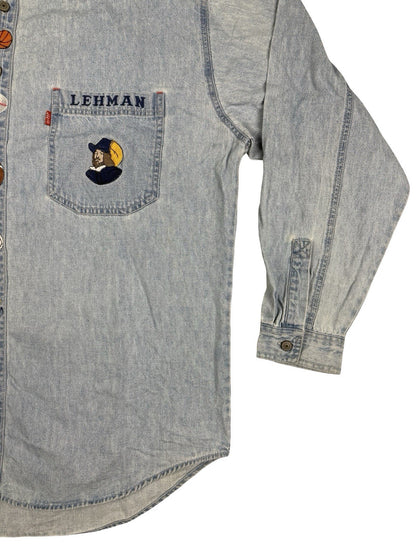 Levi's Red Tab Vtg 90's Blue Embroidered Chambray Teaching Shirt XL