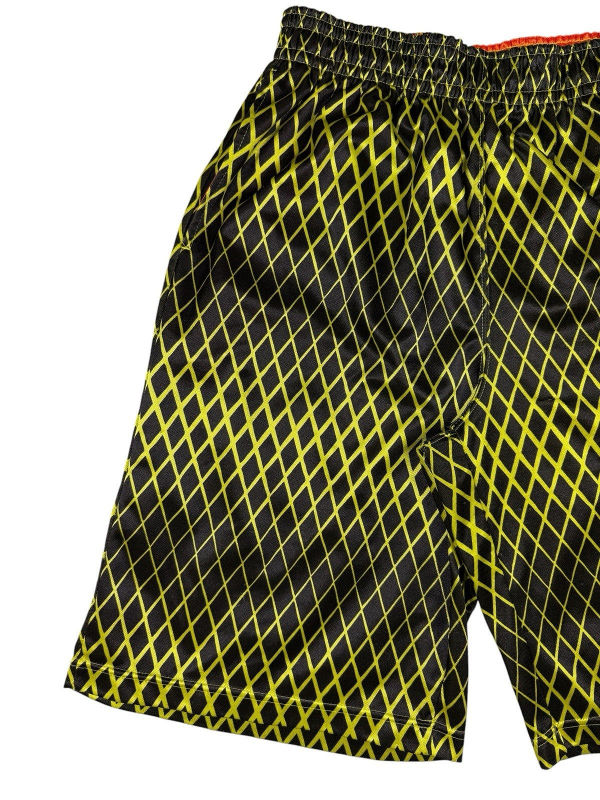 AND1 Black Striped Polyester Basketball Sport Shorts Medium